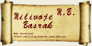 Milivoje Basrak vizit kartica